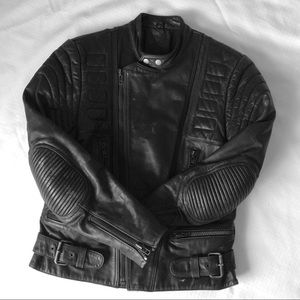 Custom Vintage Asymmetrical Leather Moto Jacket